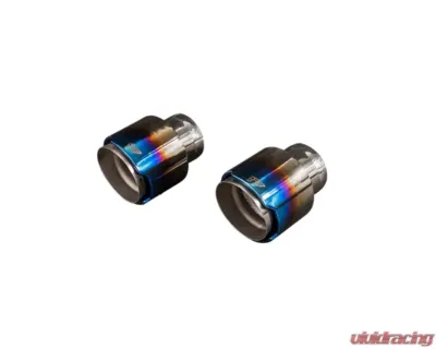 IPE Titanium Exhaust Tips Titanium Blue Porsche 718  Boxster | Cayman GTS 4.0 | Spyder 2020-2025 - 1P18G4-23-N0BT-7S