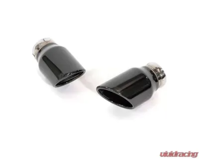 IPE SS Exhaust Tips Chrome Black BMW X4 M F98 2019-2021 - 1VMK7-03-N0FB-7S