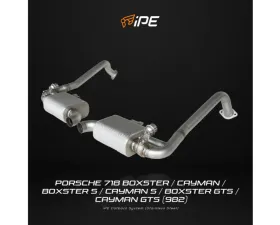 IPE SS Cat Back System w/ Chrome Silver Tips Porsche 718 (982) Boxster | Cayman | Boxster GTS | Cayman GTS 2016-2025
