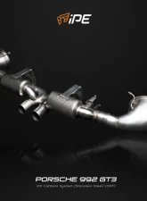 IPE SS Cat Back System w/ Chrome Silver Tips Porsche 992 GT3 | GT3 Touring | GT3 RS 2021-2024                                     - 1P92G3-03-EVP0-6N - Image 3