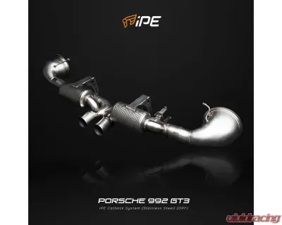 IPE SS Cat Back System w/ Chrome Silver Tips Porsche 992 GT3 | GT3 Touring | GT3 RS 2021-2024 - 1P92G3-03-EVP0-6N