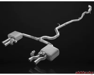 IPE SS Catback Exhaust System w/ Chrome Silver Tips Volkswagen Golf R MK8 Variant 2021-2025 - 0VM8RV-NVN40-2