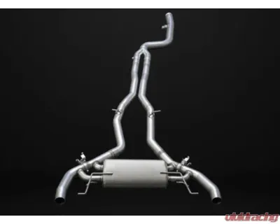 IPE SS Cat Back System OPF Version w/ Chrome Silver Tips BMW G02 X4 M40i 2020-2025 - 0W02X4-NVNM0-2
