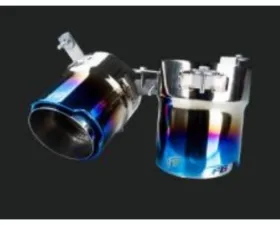 IPE Titanium Blue + Heat Protector Exhaust Tips Ferrari F8 Tributo | Spider 2020-2024