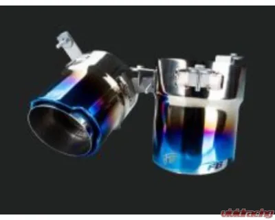 IPE Titanium Blue + Heat Protector Exhaust Tips Ferrari F8 Tributo | Spider 2020-2024 - 1F0F8-23-N00T-7S