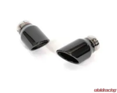 IPE SS Exhaust Tips Chrome Black Ferrari F430 | F430 Spider 2004-2009 - 1F430-03-N0AB-7S