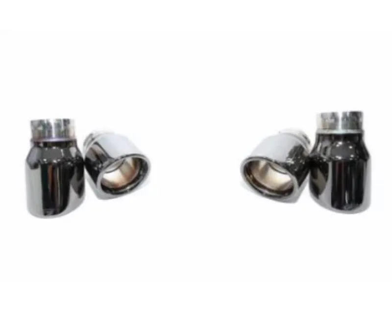 IPE SS Chrome Black Tips Porsche 718  Boxster | Cayman GTS 4.0 | Spyder 2020-2025 - 1P18GS-13-N0BB-7S