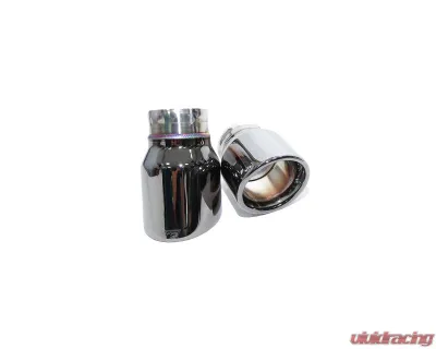 iPE Chrome Black Exhaust Tips Audi A6 C8 45 TFSI Quattro 2.0T 2019-2025 - 1VMK7-03-N0AB-7S