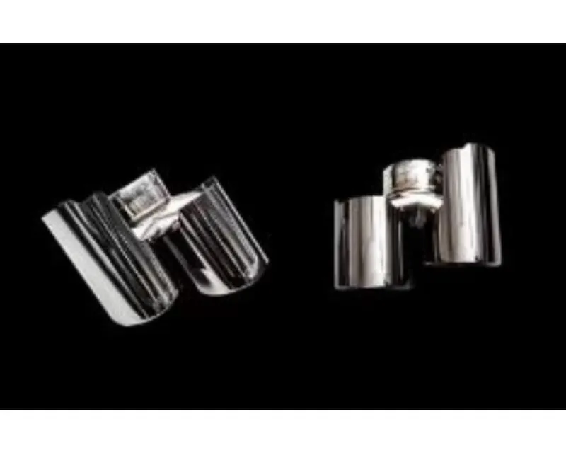 IPE Dual Side Dual Out Chrome Black Exhaust Tips BMW E90 M3 S65 Sedan 2007-2013 - 1WM390-03-N0AB-7S