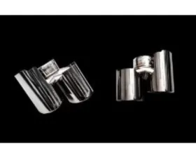 IPE Dual Side Dual Out Chrome Black Exhaust Tips BMW E90 M3 S65 Sedan 2007-2013