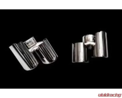 IPE Dual Side Dual Out Chrome Black Exhaust Tips BMW E90 M3 S65 Sedan 2007-2013 - 1WM390-03-N0AB-7S