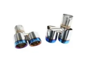 IPE Dual Side Dual Out Titanium Blue Exhaust Tips BMW E90 M3 S65 Sedan 2007-2013