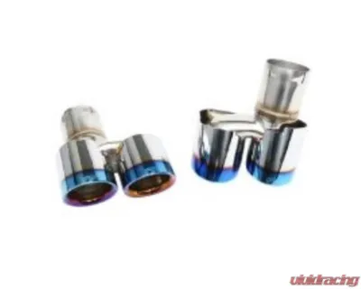 IPE Dual Side Dual Out Titanium Blue Exhaust Tips BMW E90 M3 S65 Sedan 2007-2013 - 1WM390-03-N0AT-7S