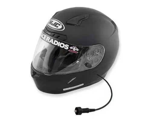 PCI Race Radios PCI HJC i10 Helmet Wired Elite No Air Flat Black - 3945