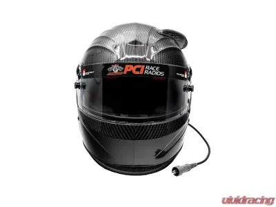 PCI Race Radios Pyrotect SportMax Midair Carbon Fiber DOT Helmet Wired Trax Youth Size - 4244