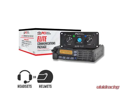 PCI Race Radios 4 Person Standard Elite Communications Package w/ Headsets &amp; Kenwood Radio - 4253