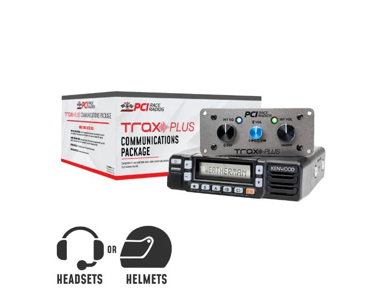 PCI Race Radios 2 Person DSP &amp; BT Trax Communications Package w/ Headsets &amp; Kenwood Radio - 4274