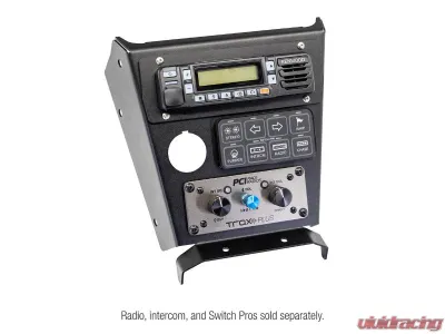 PCI Race Radios Pillar Kenwood Radio &amp; Intercom Bracket w/ Switch Pros 8 Hole Can-Am X3 - 4293