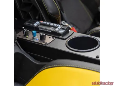 PCI Race Radios Icom Radio &amp; Intercom Cup Holder Bracket Can-Am Maverick R - 4358