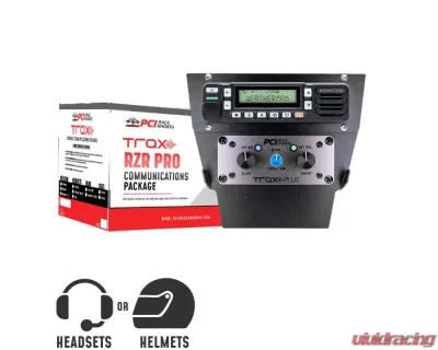 PCI Race Radios 2 Person Bluetooth Trax Communications Package w/ Headsets & Icom Radio Polaris RZR Pro R - 4116