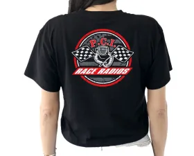 PCI Race Radios Black Liberty Ladies Crop Shirt - Large Size