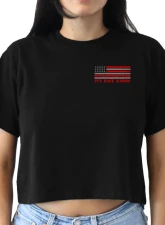 PCI Race Radios Black Liberty Ladies Crop Shirt - Large Size                                     - 1135 - Image 2