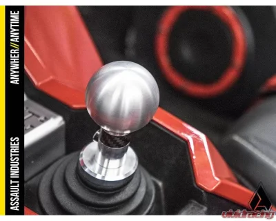 Assault Industries Raw/Black GT Shift Knob Polaris Slingshot 2015+ - SHFT-P-SSGT-R-61