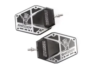 Assault Industries Shreddy B2C Convex Side Mirrors - M10 A-Pillar Mount Bracket Black Anodized Maverick X3