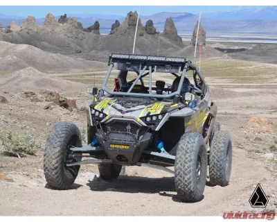 Assault Industries/Baja Designs NightHawk LED Side Mirrors - M10 A-Pillar Mount Bracket Black Anodized Maverick X3 - SVM-U-NTHWK-M10-61