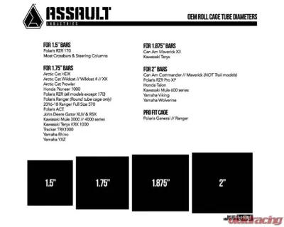 Assault Industries Phantom Convex Side Mirrors - 1.75" Clamp Size - SVM-U-PHAN-1.75