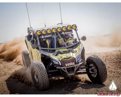 Assault Industries Sidewinder Convex Side Mirrors - M10 A-Pillar Mount Bracket Black Anodized Maverick X3 - SVM-U-SIDEW-M10-61