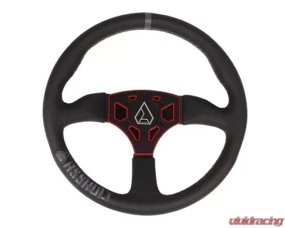 Assault Industries Red 350R Leather UTV Steering Wheel - SW-U-350RL-03
