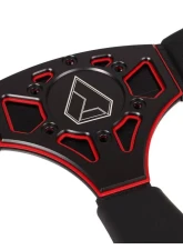 Assault Industries Red 350R Leather UTV Steering Wheel                                     - SW-U-350RL-03 - Image 2