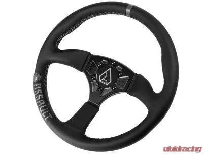 Assault Industries Lime Squeeze 350R Leather UTV Steering Wheel - SW-U-350RL-20