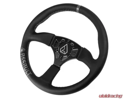 Assault Industries Anthracite/Spec Ops 350R Leather UTV Steering Wheel - SW-U-350RL-28