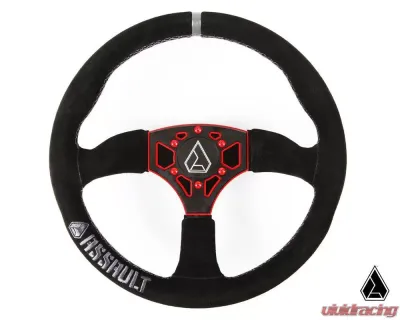 Assault Industries Anthracite/Spec Ops 350R Suede UTV Steering Wheel - SW-U-350RS-28