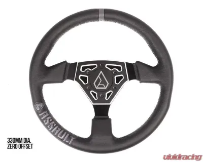 Assault Industries White Universal Navigator Leather UTV Steering Wheel - SW-U-NAVL-05