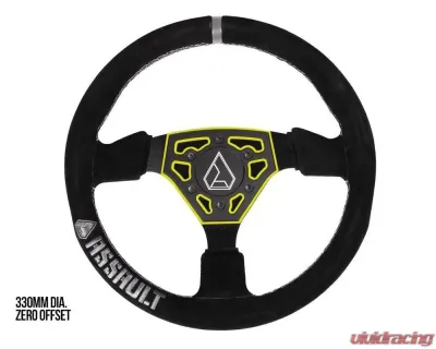 Assault Industries Lime Squeeze/Green Universal Navigator Leather UTV Steering Wheel - SW-U-NAVL-20