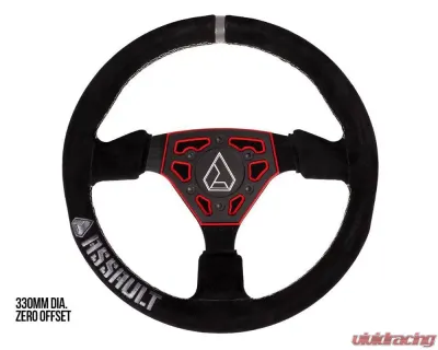Assault Industries Red Universal Navigator Suede UTV Steering Wheel - SW-U-NAVS-03