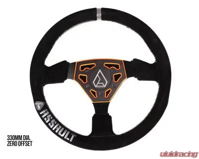 Assault Industries Orange Universal Navigator Suede UTV Steering Wheel - SW-U-NAVS-04