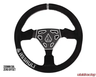 Assault Industries White Universal Navigator Suede UTV Steering Wheel - SW-U-NAVS-05