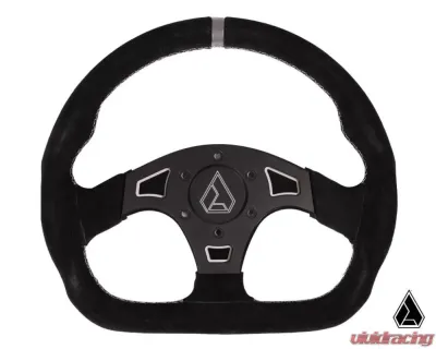 Assault Industries Gray/Raw Suede Ballistic D UTV Steering Wheel - SW-U-BALLDS