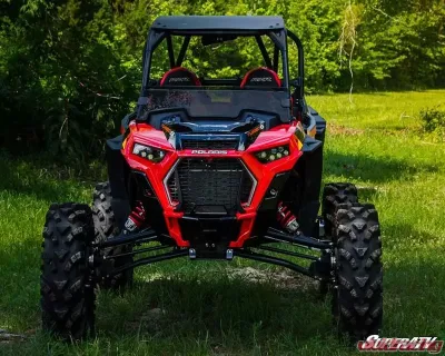 SuperATV Clear Standard Polycarbonate Half Windshield Polaris RZR XP Turbo S 2018+ - HWS-P-RZRXPTS-75