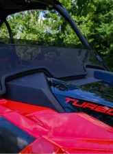 SuperATV Clear Standard Polycarbonate Half Windshield Polaris RZR XP Turbo S 2018+                                     - HWS-P-RZRXPTS-75 - Image 6