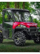 SuperATV Scratch Resistant Cab Enclosure 2-Door Polaris Ranger Mid Size 2015+                                     - DOOR-P-RAN-MID-001-72 - Image 4