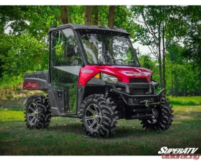 SuperATV Scratch Resistant Cab Enclosure 2-Door Polaris Ranger Mid Size 2015+ - DOOR-P-RAN-MID-001-72