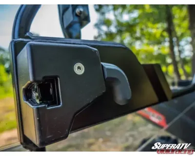 SuperATV Scratch Resistant Cab Enclosure 2-Door Polaris Ranger Mid Size 2015+ - DOOR-P-RAN-MID-001-72