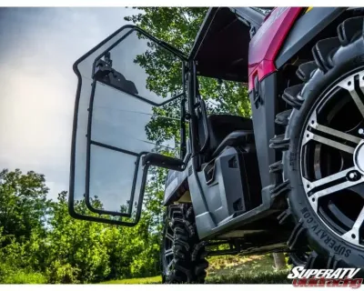 SuperATV Scratch Resistant Cab Enclosure 4-Door Polaris Ranger Mid Size 2015+ - DOOR-P-RAN-MID4-001-72