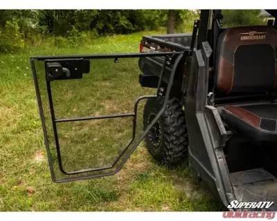 SuperATV Scratch Resistant Convertible Cab Enclosure 2-Doors Polaris Ranger XP 1000 2018+ - DOOR-P-RAN1K-001-72