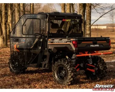 SuperATV Scratch Resistant Convertible Cab Enclosure 2-Doors Polaris Ranger XP 1000 2018+ - DOOR-P-RAN1K-001-72